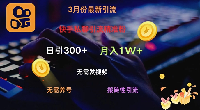 快手私聊引流精准粉，当天见效无需发视频搬砖引流法日引300+-观智斋电商课程站