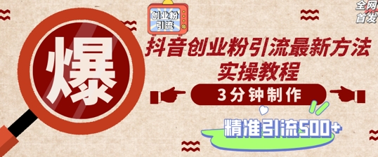 轻松制作创业类视频，一天被动加精准创业粉500+【揭秘】-观智斋电商课程站