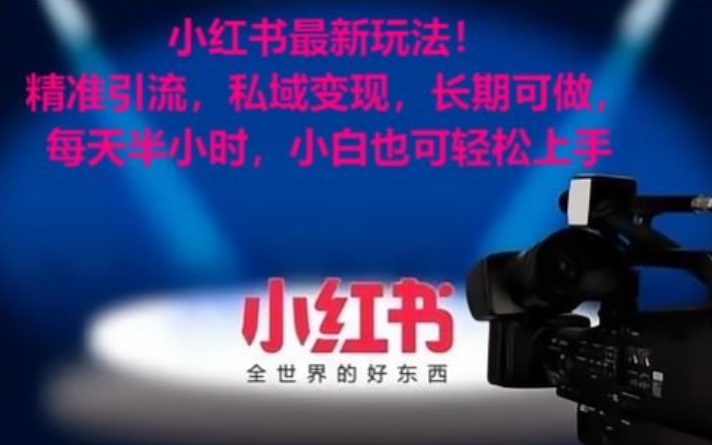 小红书最新玩法！精准引流，私域变现，长期可做，每天半小时，小白也可轻松上手【揭秘】-观智斋电商课程站