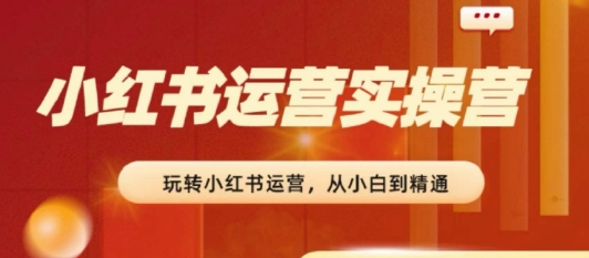 2024小红书运营实操营，​从入门到精通，完成从0~1~100-观智斋电商课程站