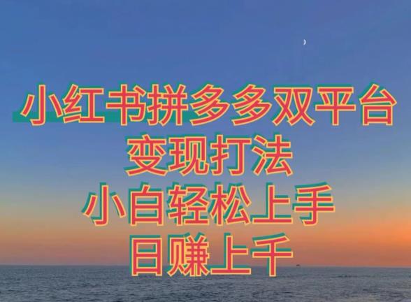 拼多多小红书双平台变现打法，小白轻松上手-观智斋电商课程站