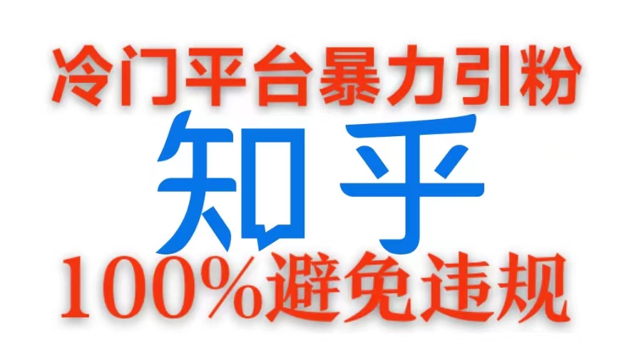 冷门平台暴力引流，日引100+创业粉，0成本100%避免违规的玩法-观智斋电商课程站