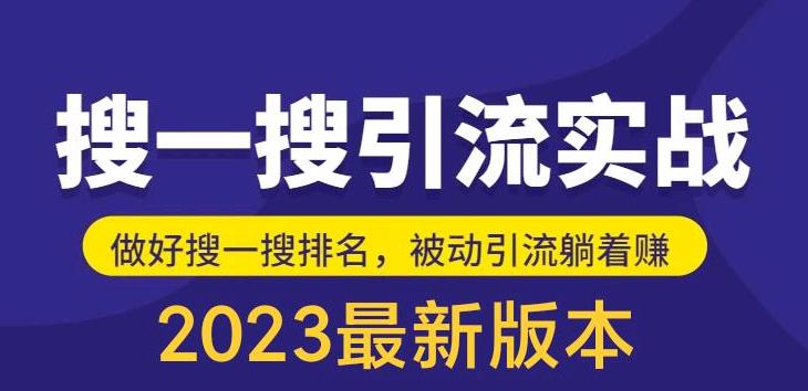 外面收费980的最新公众号搜一搜引流实训课，日引200+-观智斋电商课程站