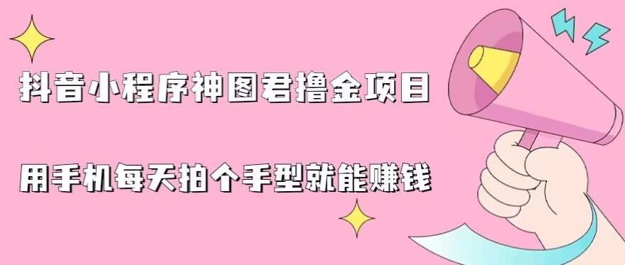 抖音小程序神图君撸金项目，用手机每天拍个手型挂载一下小程序就能赚钱【揭秘】-观智斋电商课程站
