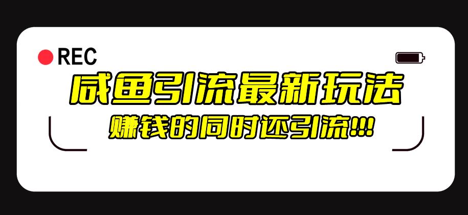 闲鱼引流最新玩法，赚钱的同时，日引流100+-观智斋电商课程站