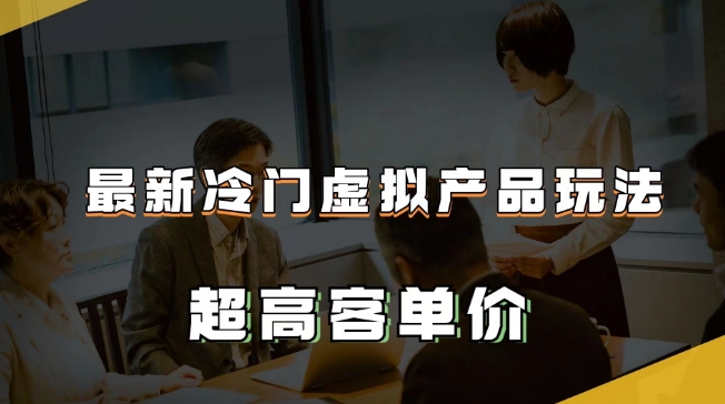 最新冷门虚拟产品玩法，超高客单价，月入2-3万＋【揭秘】-观智斋电商课程站