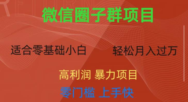 微信资源圈子群项目，零门槛，易上手，一个群1元，一天轻轻松松300+【揭秘】-观智斋电商课程站