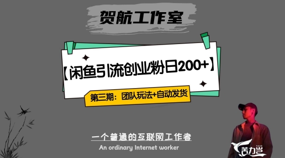 第三期：暴力引流，无脑搬运，闲鱼创业粉引流一天200+，更新全自动发货的团队闭环模式【揭秘】-观智斋电商课程站