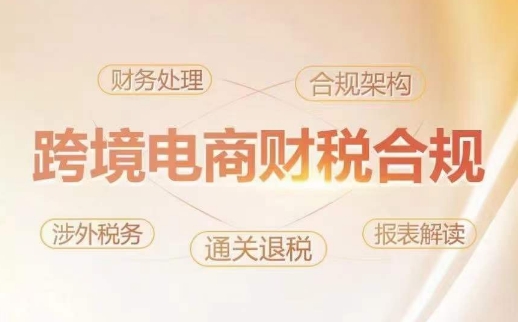 跨境老板财税合规特训营，规避财税风险、提升企业利润-观智斋电商课程站