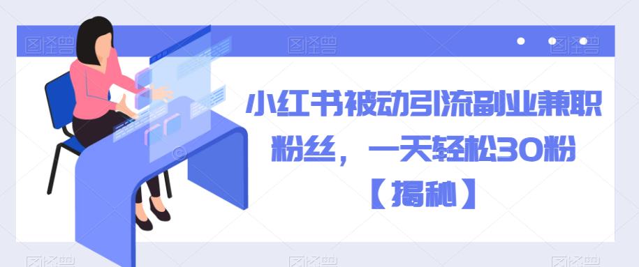 小红书被动引流副业兼职粉丝，一天轻松30粉【揭秘】-观智斋电商课程站