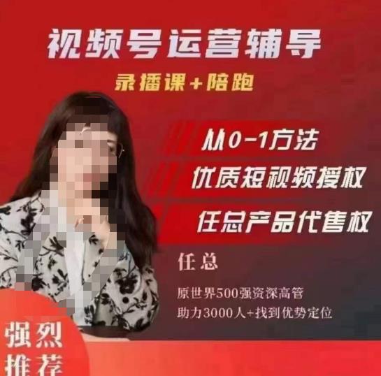 任姐视频号运营，懂老板的任总视频号短视频运营，从0到1做视频号课程-观智斋电商课程站