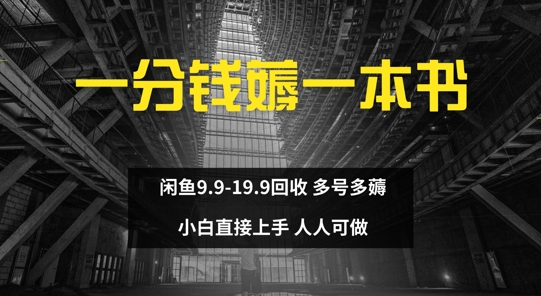 一分钱薅一本书 闲鱼9.9-19.9回收 多号多薅 小白直接上手-观智斋电商课程站