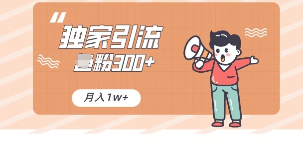 独家推荐，日引300+精准男粉，小白简单上手，月变现1w+-观智斋电商课程站