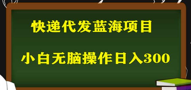 2023最新蓝海快递代发项目，小白零成本照抄也能日入300+-观智斋电商课程站