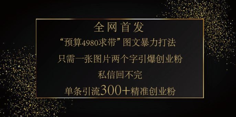 小红书神奇图片引流法，只需一张图，就能单条笔记凭借此方法，轻松引流 300 + 精准创业粉-观智斋电商课程站