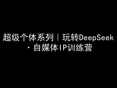 超级个体系列，玩转DeepSeek·自媒体IP训练营，deepseek教程-观智斋电商课程站