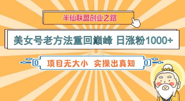 美女号老方法重回巅峰，日涨粉1000+-观智斋电商课程站