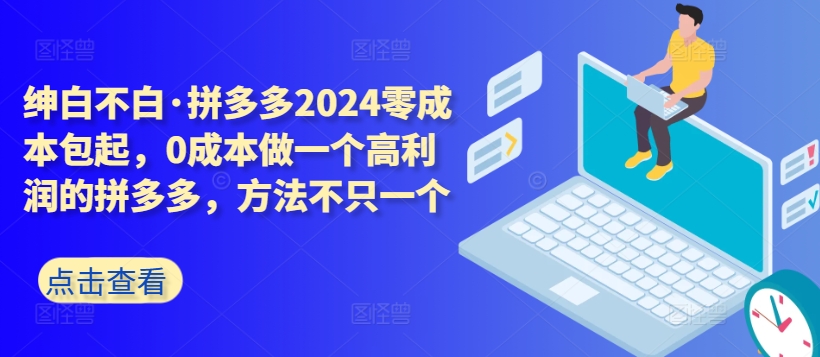 拼多多2024零成本包起，0成本做一个高利润的拼多多，方法不只一个-观智斋电商课程站