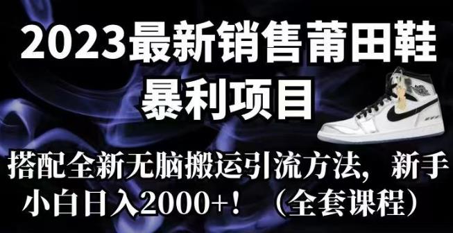 2023最新销售莆田鞋暴利项目，搭配全新无脑搬运引流方法，新手小白日入2000+【揭秘】-观智斋电商课程站