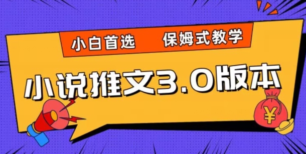 小说推文3.0玩法，日入两千+，保姆式教学，小白首选【揭秘】-观智斋电商课程站