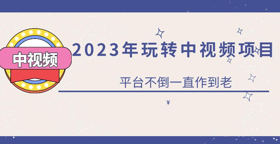 2023一心0基础玩转中视频项目：平台不倒，一直做到老【揭秘】-观智斋电商课程站