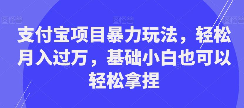 支付宝项目暴力玩法，轻松月入过万，基础小白也可以轻松拿捏【揭秘】-观智斋电商课程站