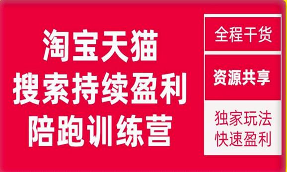 2023未见【無山】淘宝天猫搜索持续盈利陪跑训练营，独家玩法，快速盈利-观智斋电商课程站
