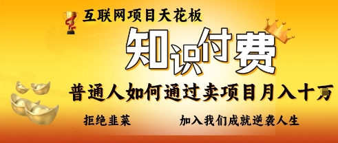 互联网项目天花板，知付付费项目，普通人如何通过卖项目月入十个，拒绝韭菜【揭秘】-观智斋电商课程站