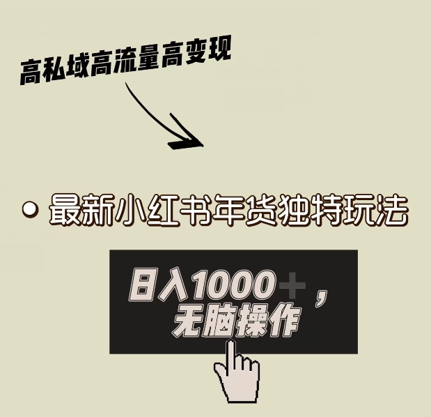 小红书年货独特玩法，高私域高流量高变现，日入1000+小白易上手-观智斋电商课程站