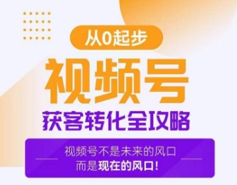 视频号获客转化全攻略，手把手教你打造爆款视频号！-观智斋电商课程站