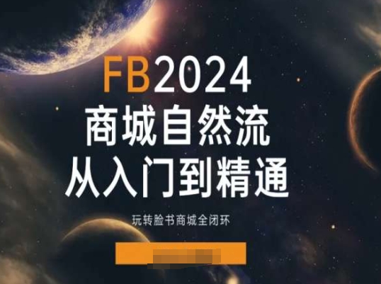 2024Faceboo商城自然流(从入门到精通)，玩转脸书商城全闭环-观智斋电商课程站