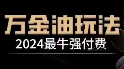 2024最牛强付费，万金油强付费玩法，干货满满，全程实操起飞（更新12月）-观智斋电商课程站