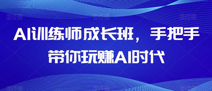 AI训练师成长班，手把手带你玩赚AI时代-观智斋电商课程站