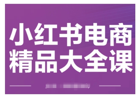 小红书电商精品大全课，快速掌握小红书运营技巧，实现精准引流与爆单目标，轻松玩转小红书电商-观智斋电商课程站