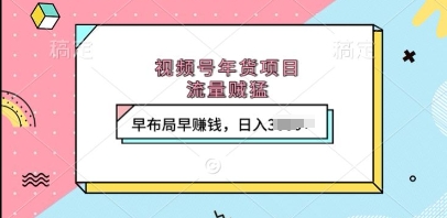 视频号年货项目，流量贼猛，早布局早挣钱，日入上k【揭秘】-观智斋电商课程站