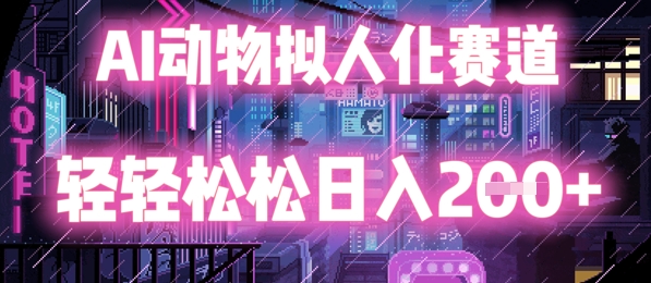 AI动物拟人化赛道，轻轻松松日入2张-观智斋电商课程站