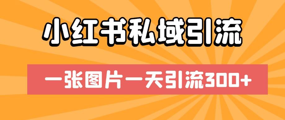 小红书私域引流，一张图片一天引流300+【揭秘】-观智斋电商课程站