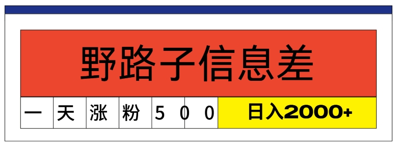 最新《1000个野路子信息差》新玩法，文字视频，单个作品暴粉5000+，小白轻松上手-观智斋电商课程站