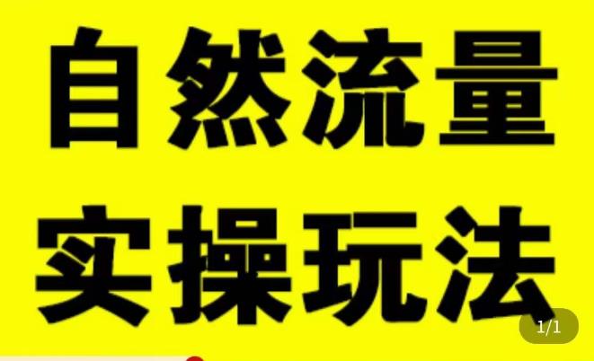 拼多多自然流量天花板，拼多多自然流的实操玩法，自然流量是怎么来的，如何开车带来自然流等知识-观智斋电商课程站