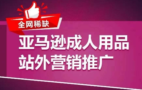 全网稀缺！亚马逊成人用品站外营销推广，​教你引爆站外流量，开启爆单模式-观智斋电商课程站