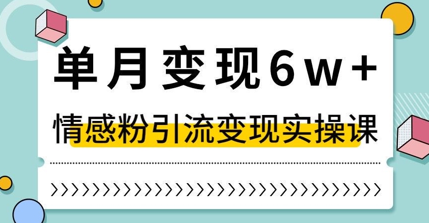单月变现6W+，抖音情感粉引流变现实操课，小白可做，轻松上手，独家赛道【揭秘】-观智斋电商课程站