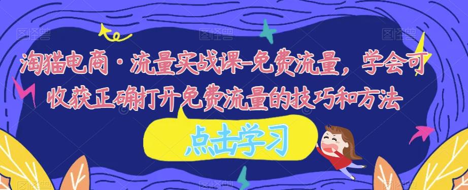 淘猫电商·流量实战课-免费流量，学会可收获正确打开免费流量的技巧和方法-观智斋电商课程站