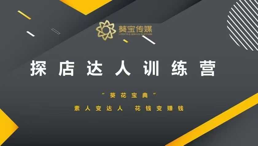 探店达人训练营，素人变达人，花钱变赚钱-观智斋电商课程站