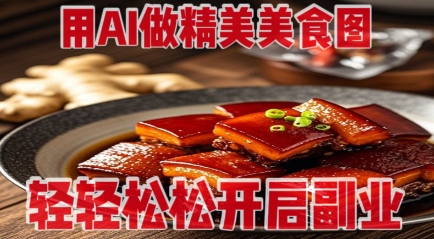 用AI做精美美食图，无需专业设备拍摄，轻轻松松开启副业-观智斋电商课程站