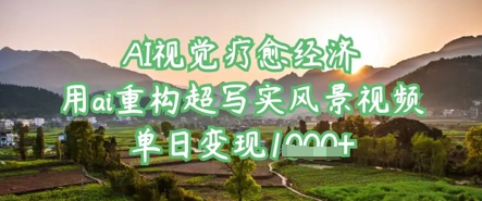 AI视觉疗愈经济：用ai重构超写实风景视频，单日变现多张-观智斋电商课程站