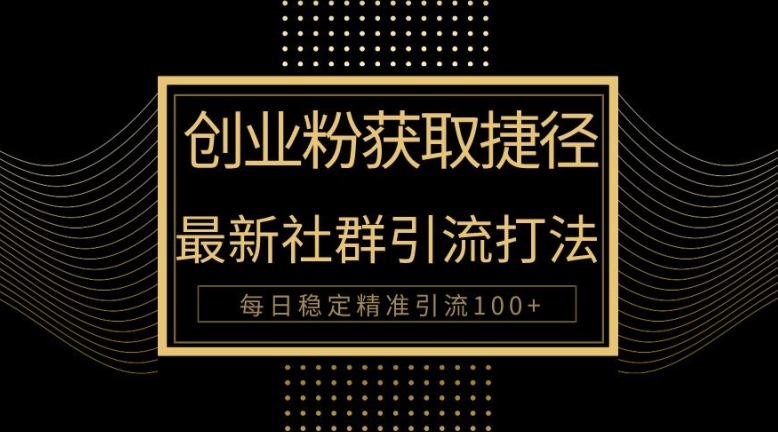 创业者捷径，最新被动引流方法大揭秘，实现100+精准引流-观智斋电商课程站