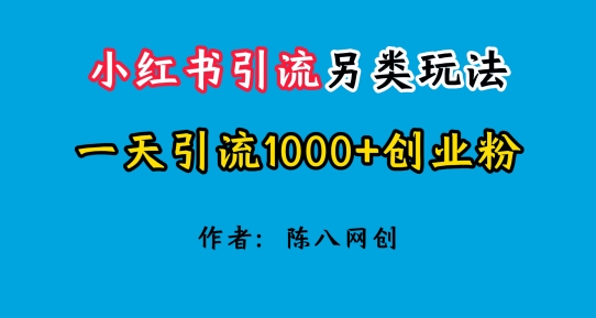 2024小红书引流另类玩法，一天引流1000+创业粉-观智斋电商课程站
