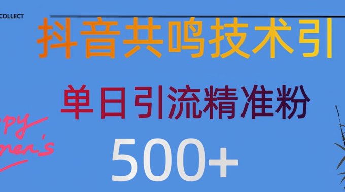 抖音情感引流创业粉，自然低成本，日引500+-观智斋电商课程站