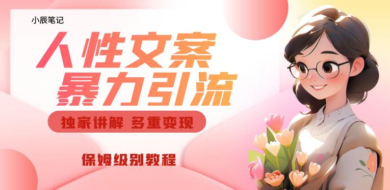 独家人性文案玩法，暴力引流多重变现，保姆级教程【揭秘】-观智斋电商课程站
