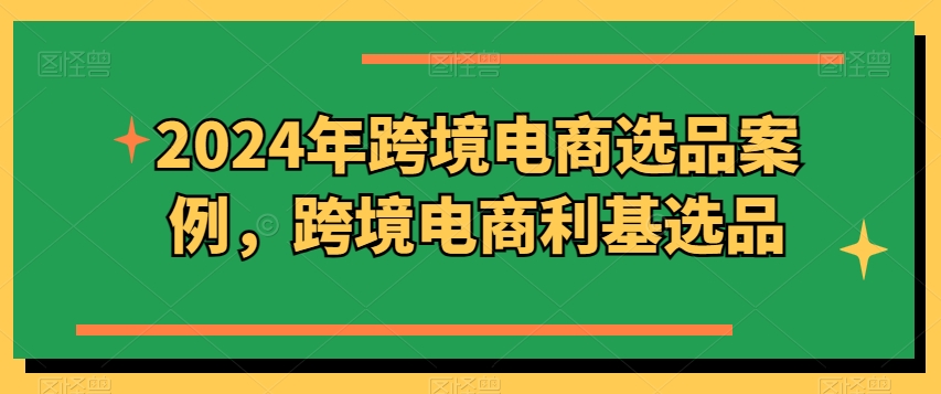 2024年跨境电商选品案例，跨境电商利基选品（更新11月）-观智斋电商课程站